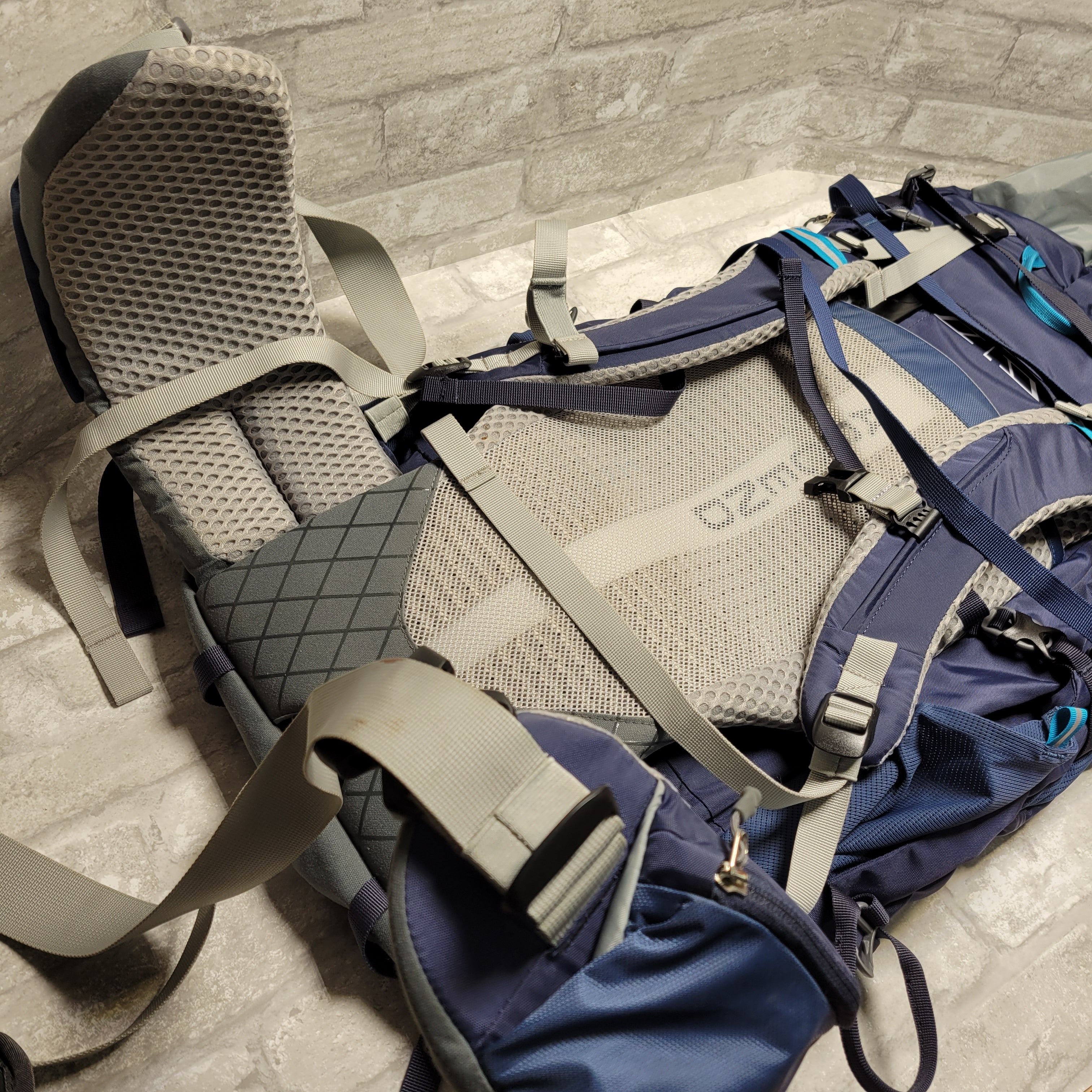 Ascend Rattlesnake 55L Backpack Trail Hiking Camping Backpack, Blue *DAMAGED* (8010922459374)